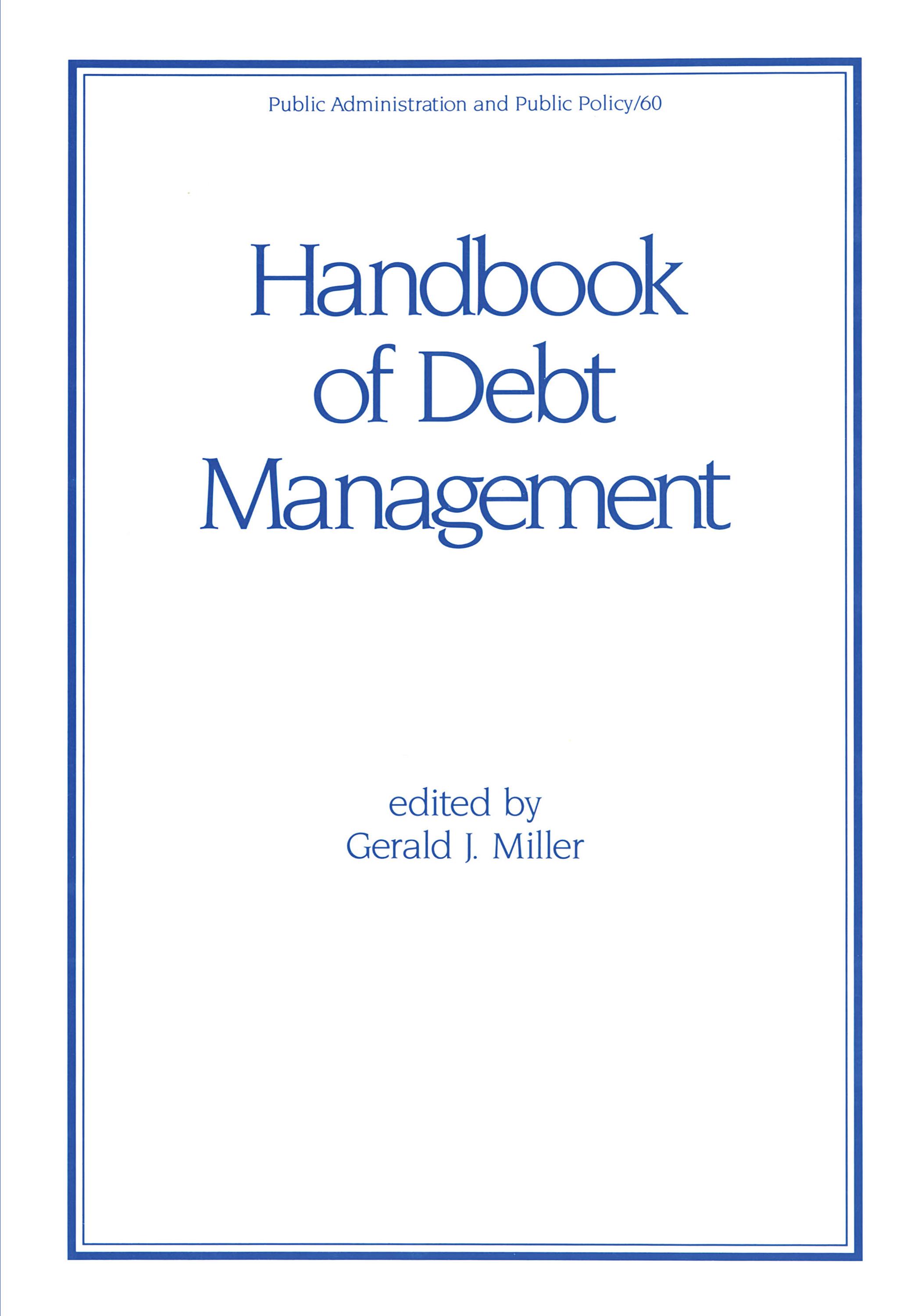Handbook of Debt Management