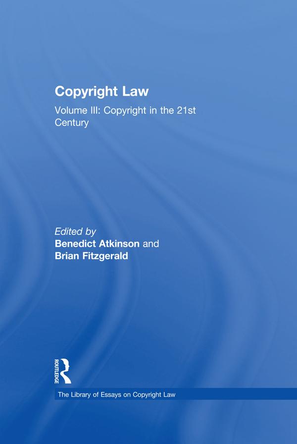 Copyright Law by Benedict Atkinson, Brian Fitzgerald