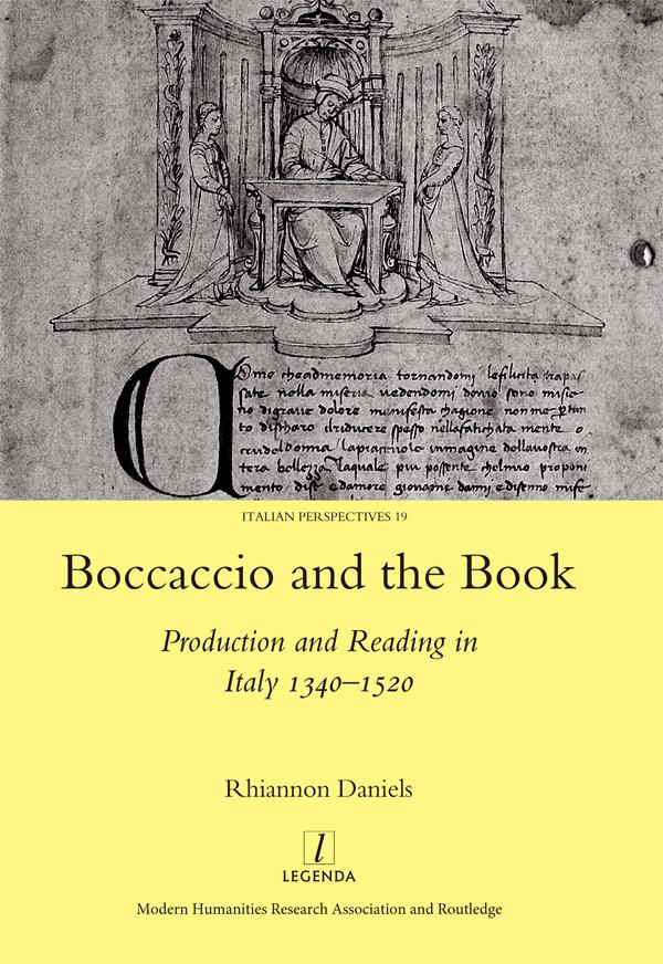 Boccaccio and the Book by Rhiannon Daniels