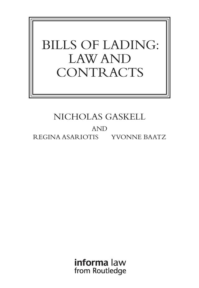 Bills of Lading by Nicholas Gaskell