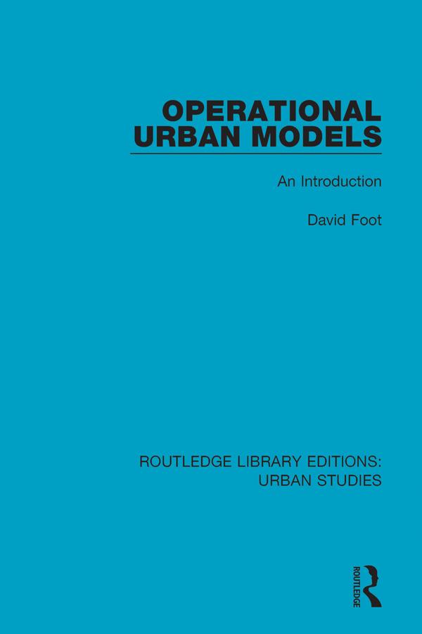 Operational Urban Models by David Foot