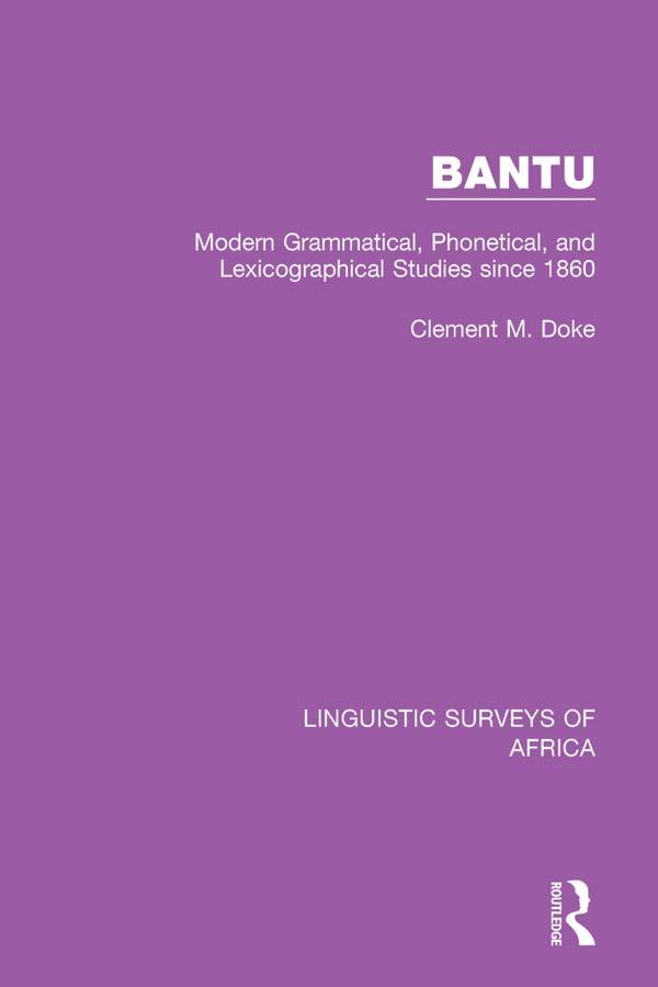 Bantu by Clement M. Doke