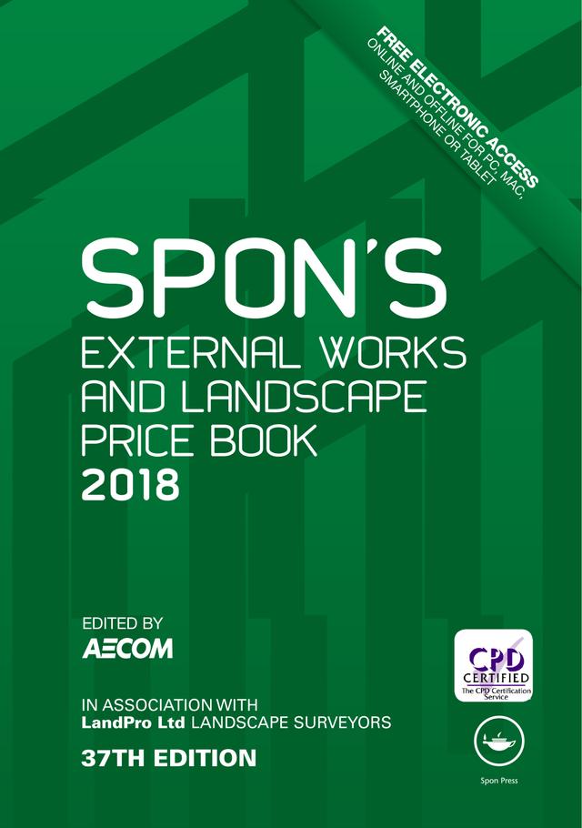 Spon's External Works and Landscape Price Book 2018 by AECOM