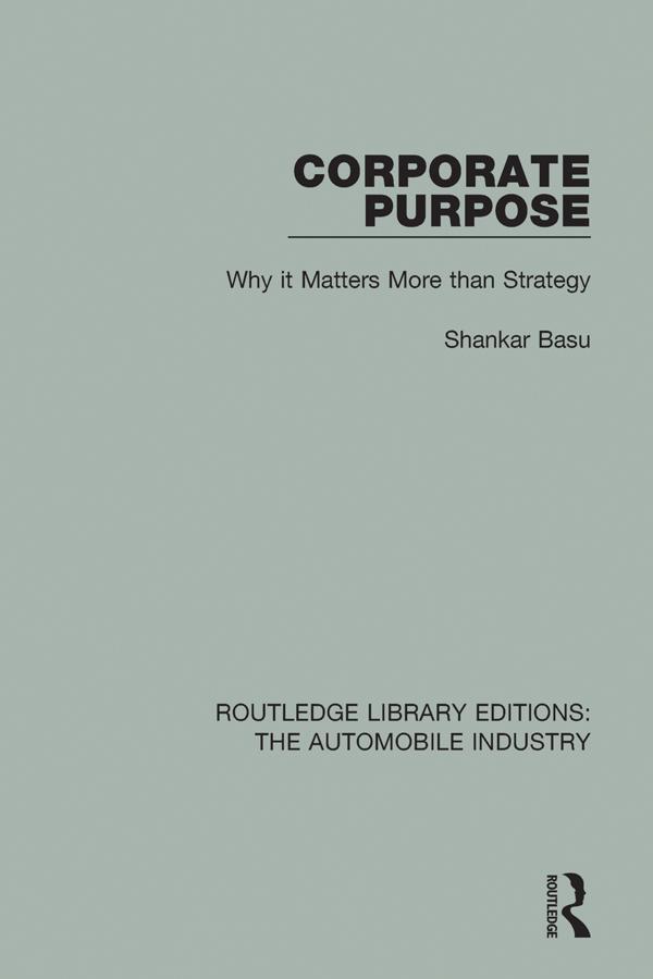 Corporate Purpose by Shankar Basu