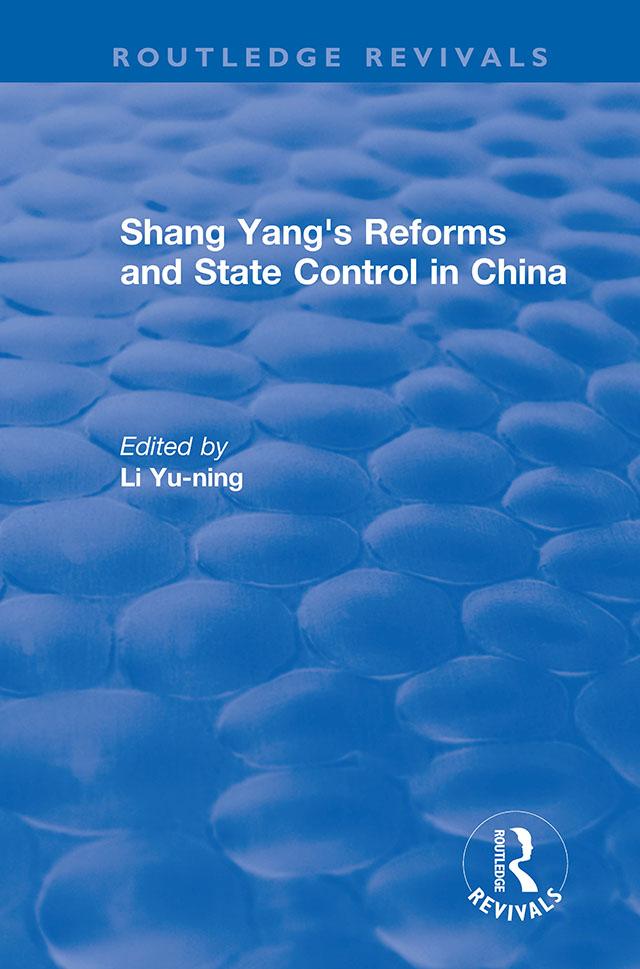Revival: Shang yang's reforms and state control in China. (1977)