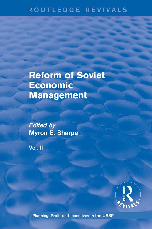 Reform of Soviet Economic Management