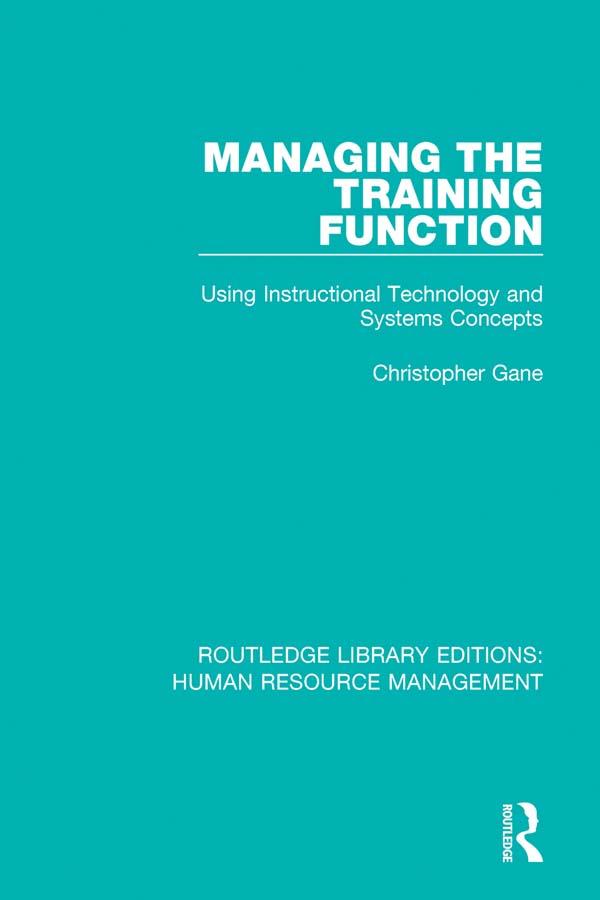 Managing the Training Function by Christopher Gane