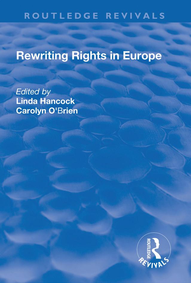 Rewriting Rights in Europe by Carolyn O'Brien, Linda Hancock