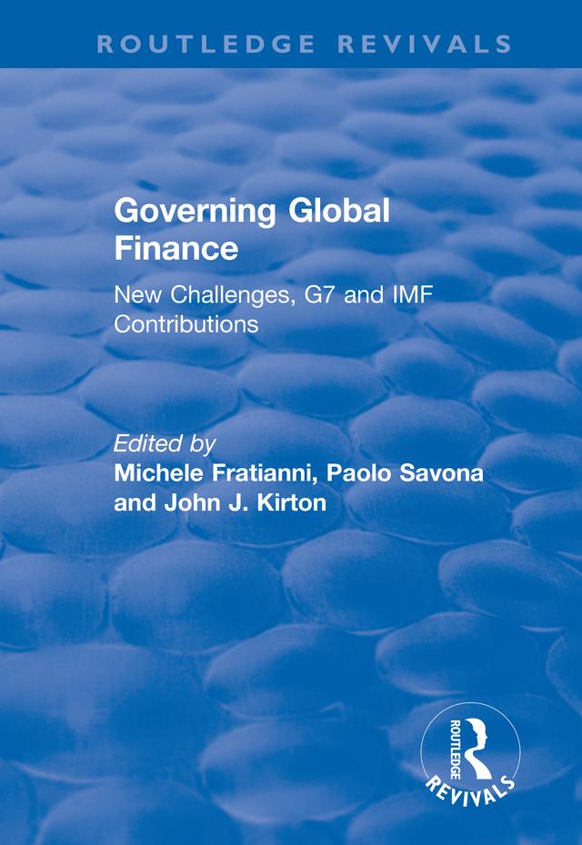 Governing Global Finance by Michele Fratianni, Paolo Savona