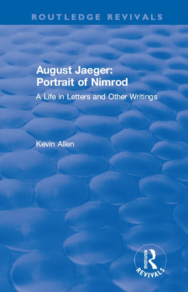 August Jaeger: Portrait of Nimrod by Kevin Allen