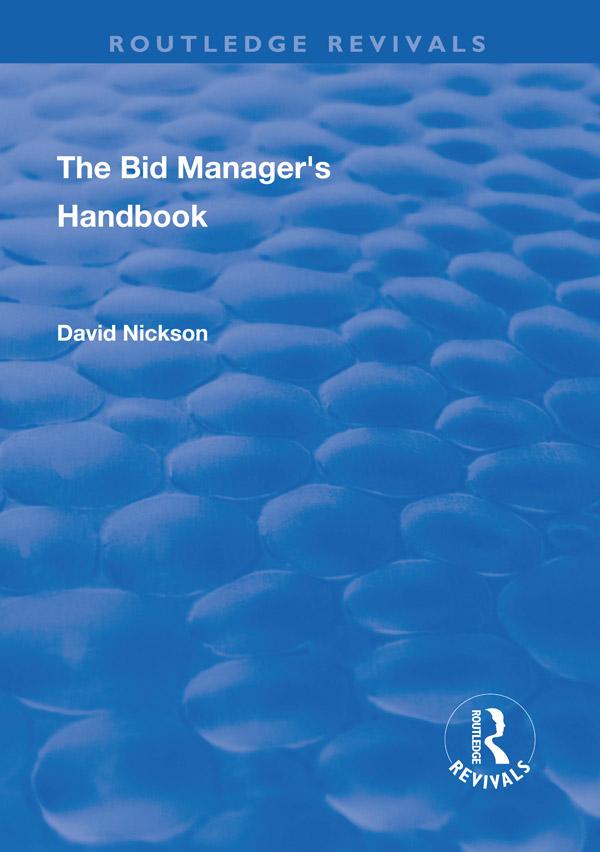 The Bid Manager's Handbook by David Nickson