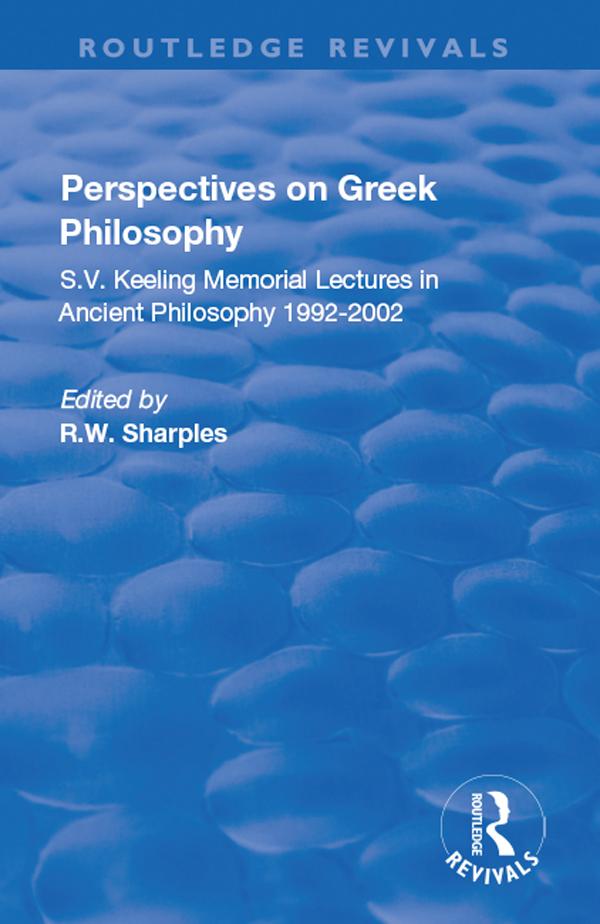 Perspectives on Greek Philosophy by R. W. Sharples