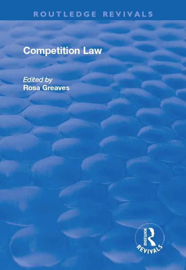 Competition Law by Rosa Greaves