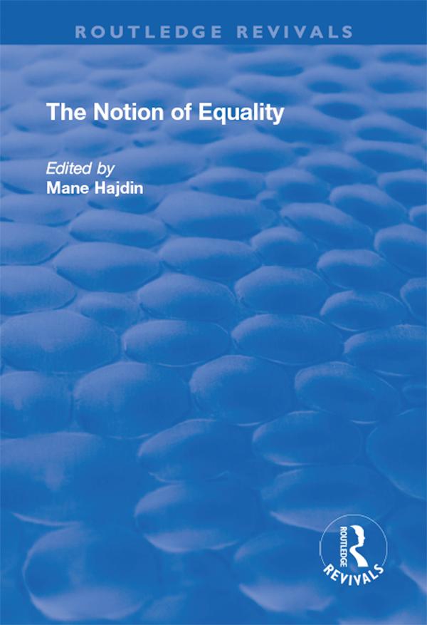 The Notion of Equality by Mane Hajdin