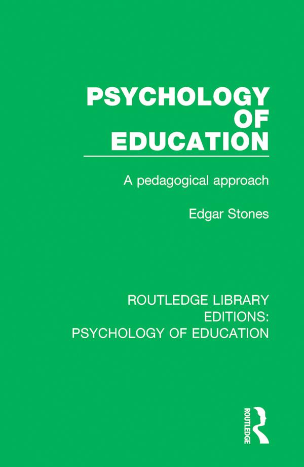 Psychology of Education by Edgar Stones