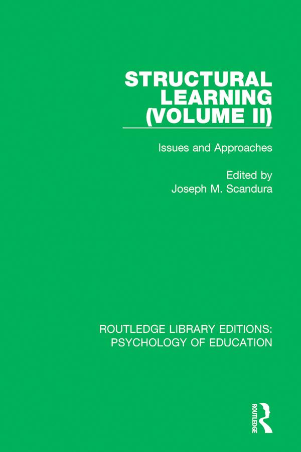 Structural Learning (Volume 2) by Joseph M. Scandura