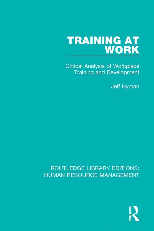 Training at Work by Jeff Hyman