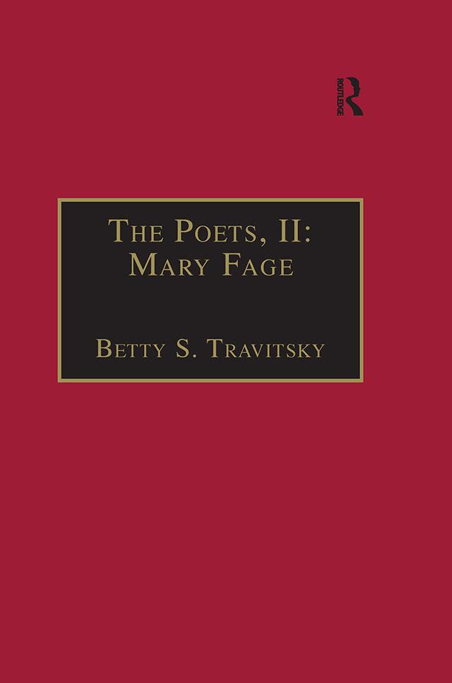 The Poets, II: Mary Fage by Betty S.Travitsky