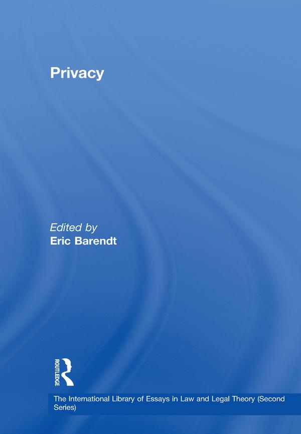 Privacy by Eric Barendt