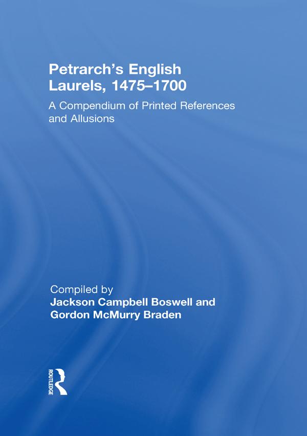 Petrarch's English Laurels, 1475–1700