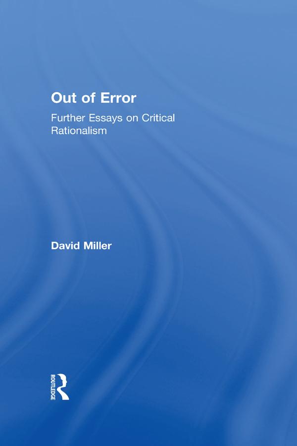 Out of Error by David Miller
