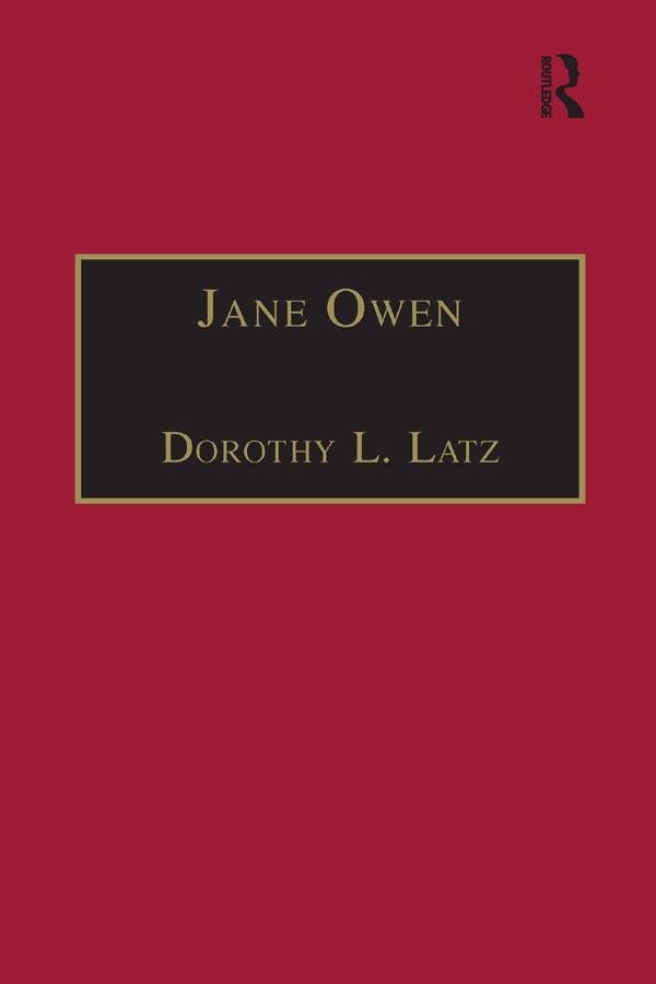 Jane Owen by Dorothy L. Latz