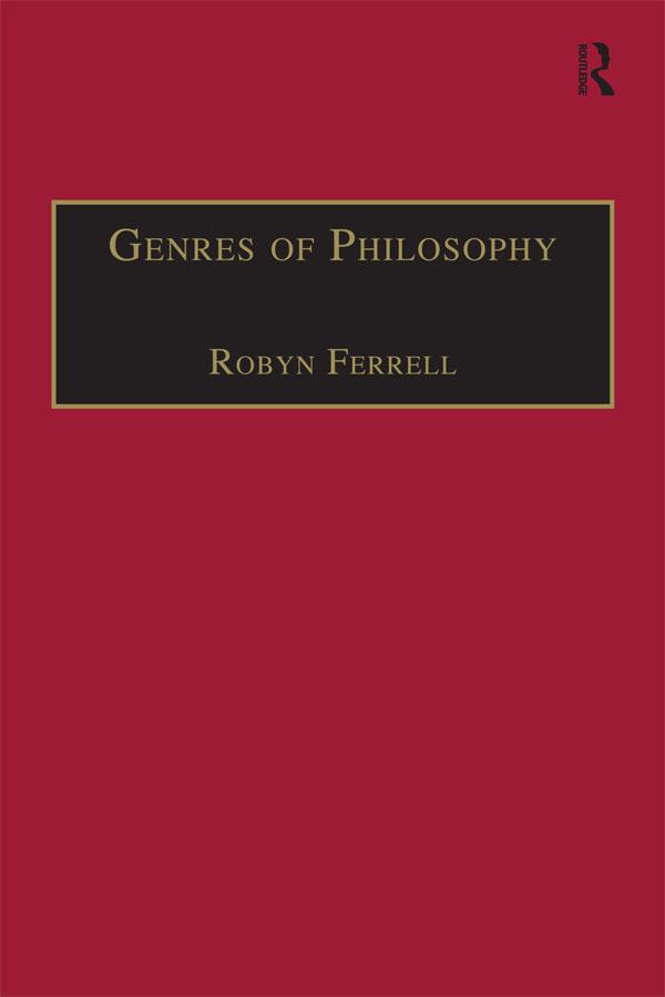 Genres of Philosophy by Robyn Ferrell