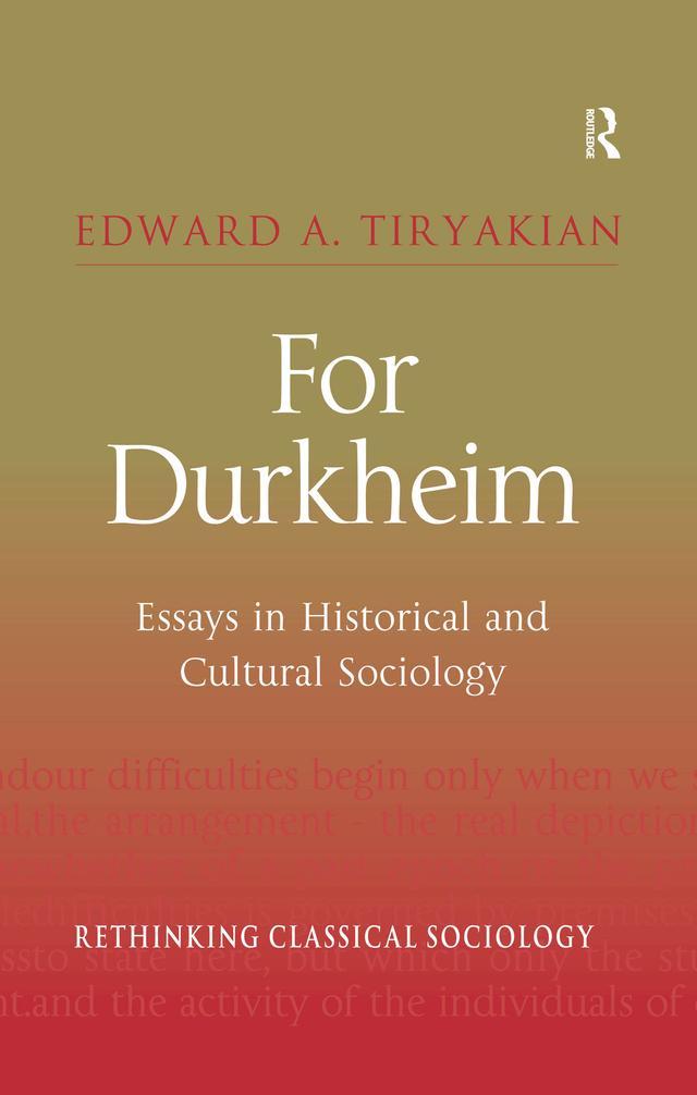 For Durkheim by Edward A. Tiryakian