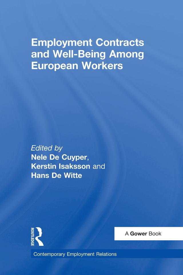 Employment Contracts and Well-Being Among European Workers by Kerstin Isaksson, Nele De Cuyper