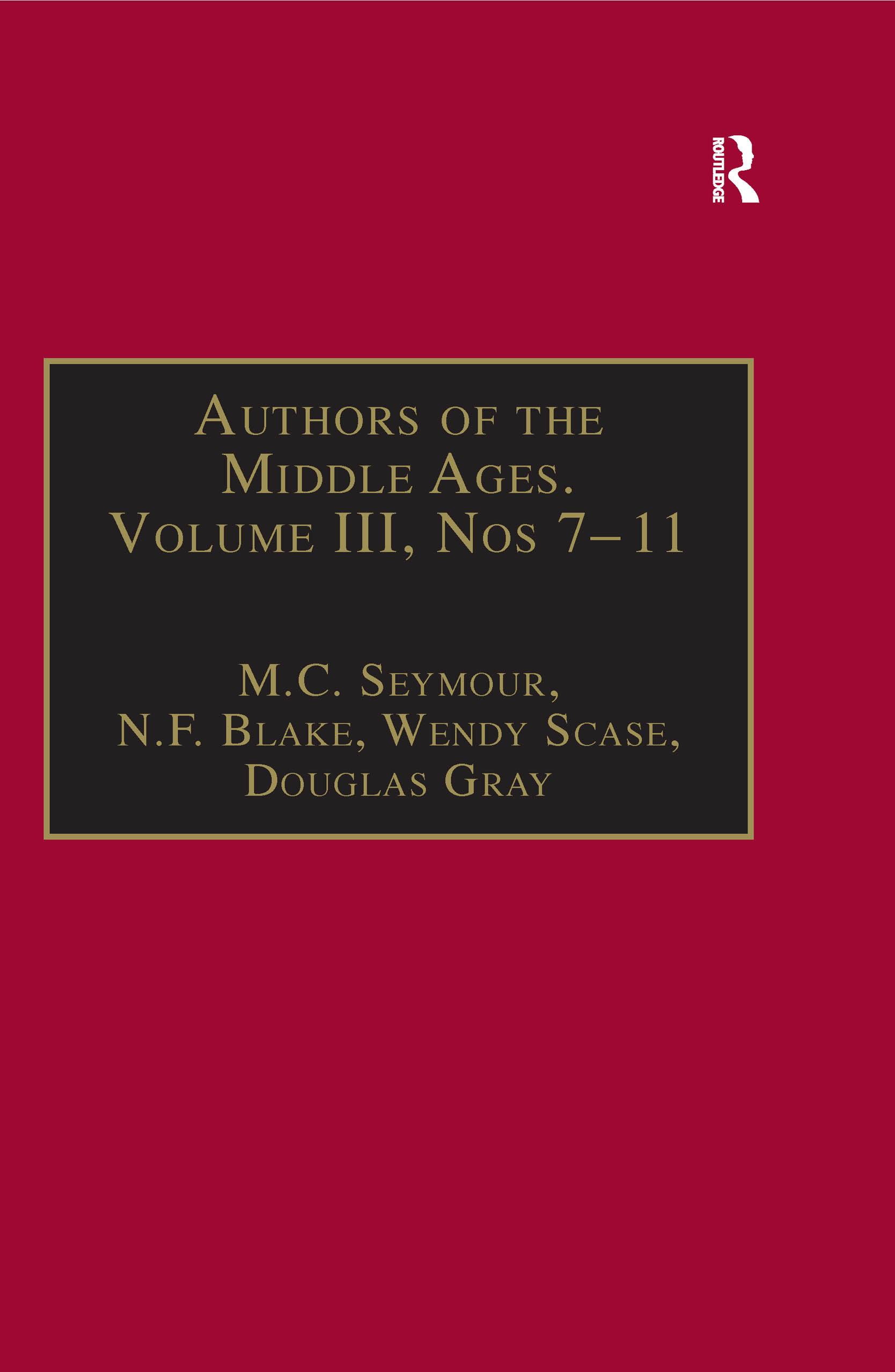 Authors of the Middle Ages, Volume III, Nos 7–11