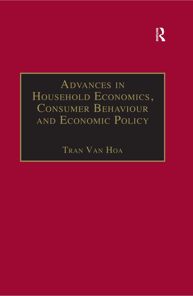 Advances in Household Economics, Consumer Behaviour and Economic Policy by Tran Van Hoa