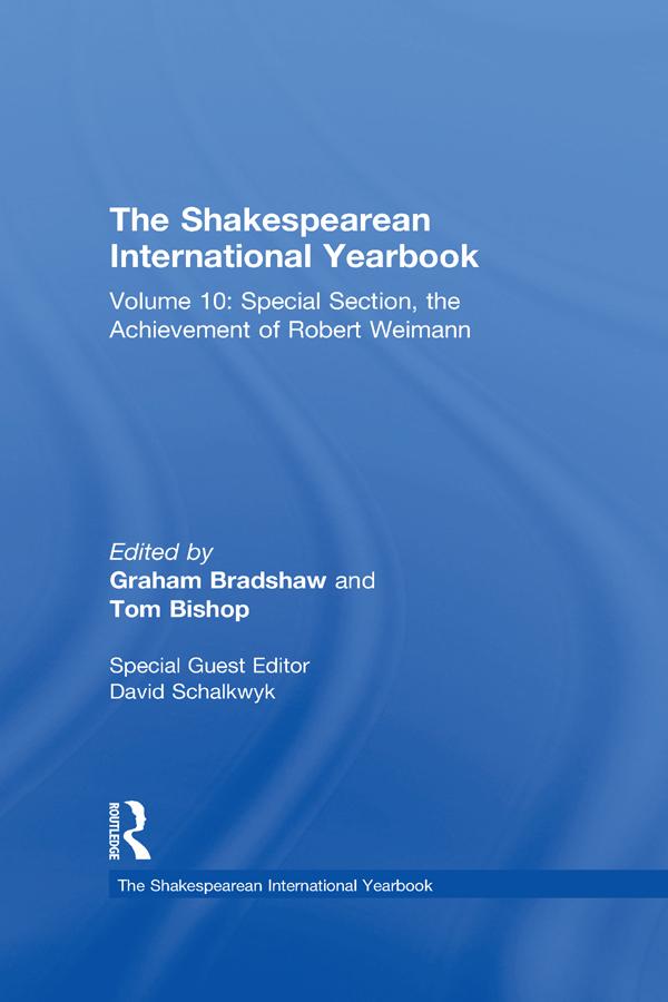 The Shakespearean International Yearbook by David Schalkwyk