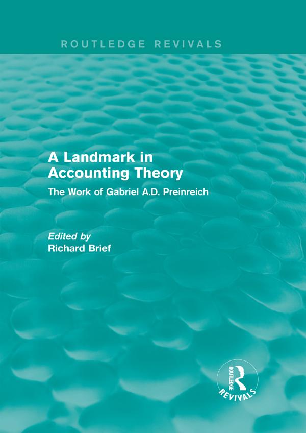 Routledge Revivals: A Landmark in Accounting Theory (1996) by Richard Brief