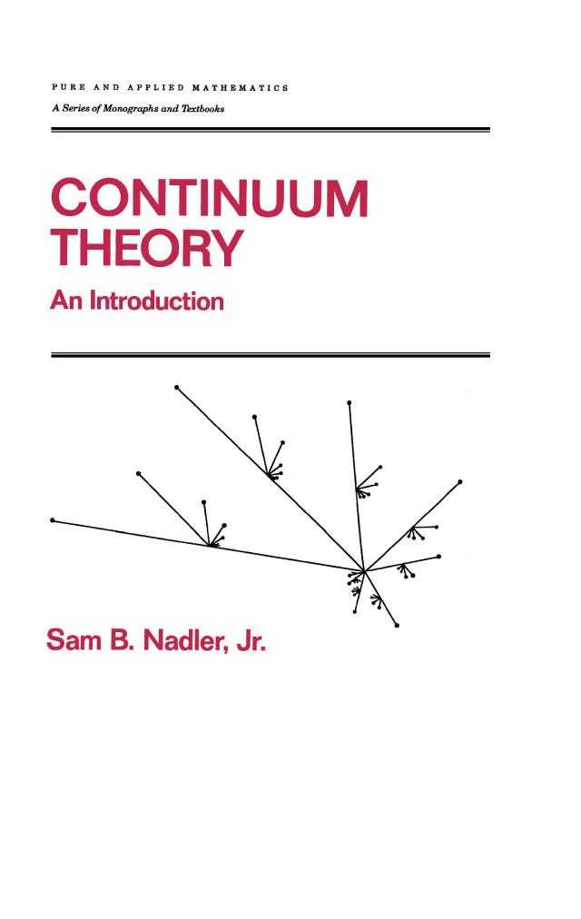 Continuum Theory by Sam Nadler