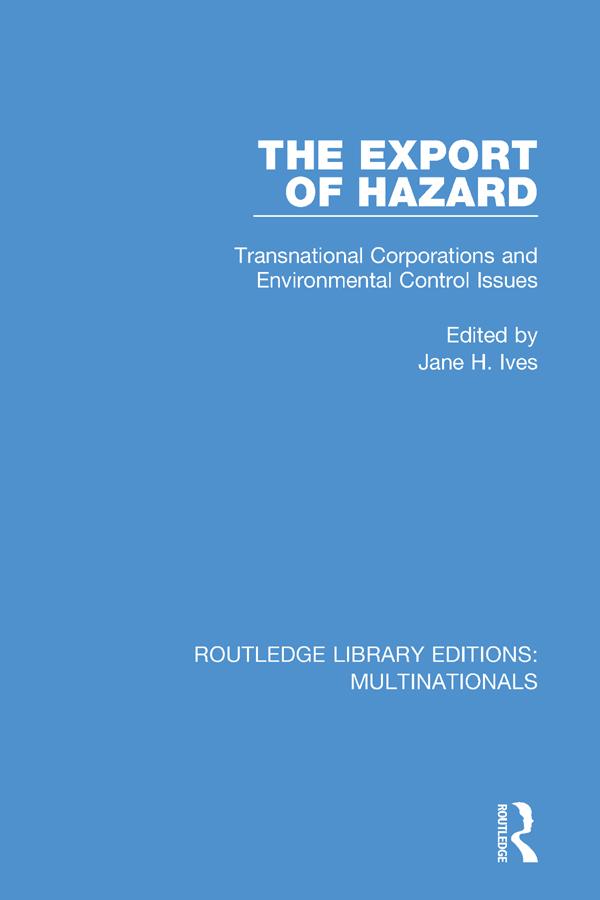 The Export of Hazard by Jane H. Ives