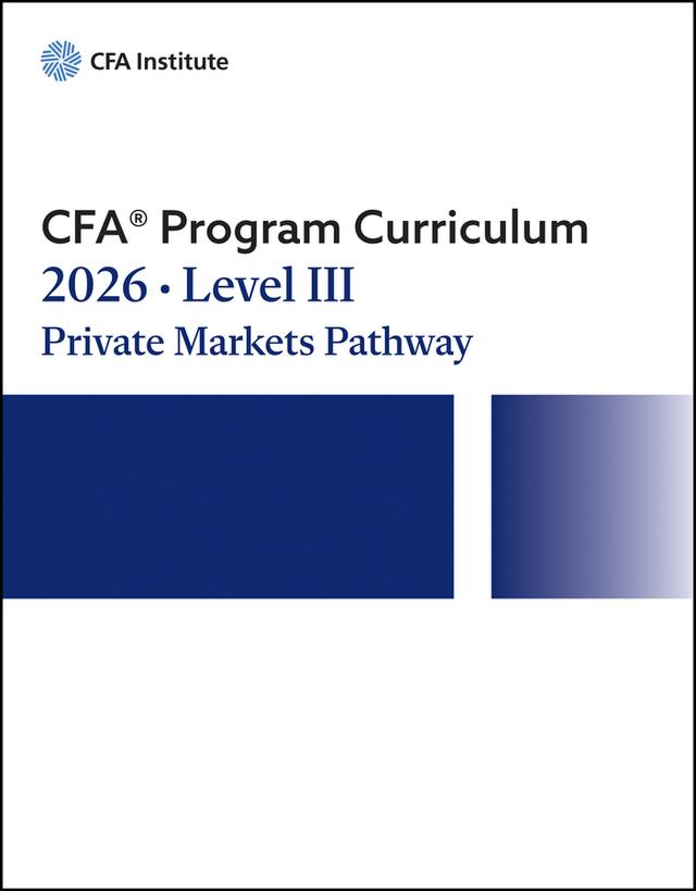 2026 CFA Program Curriculum Level III Private Markets Pathway Box Set by 