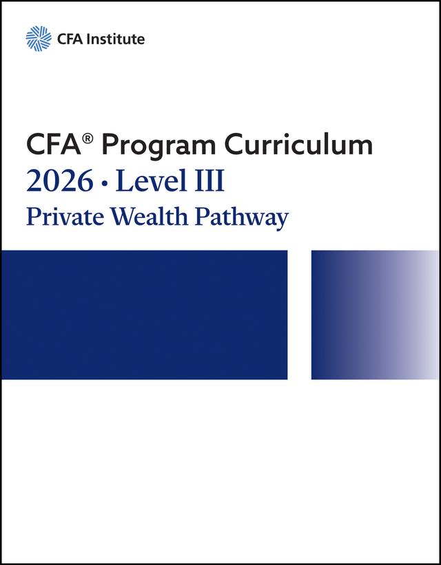2026 CFA Program Curriculum Level III Private Wealth Pathway Box Set by 