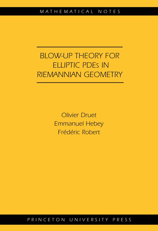 Blow-up Theory for Elliptic PDEs in Riemannian Geometry by Emmanuel Hebey, Frédéric Robert, Olivier Druet