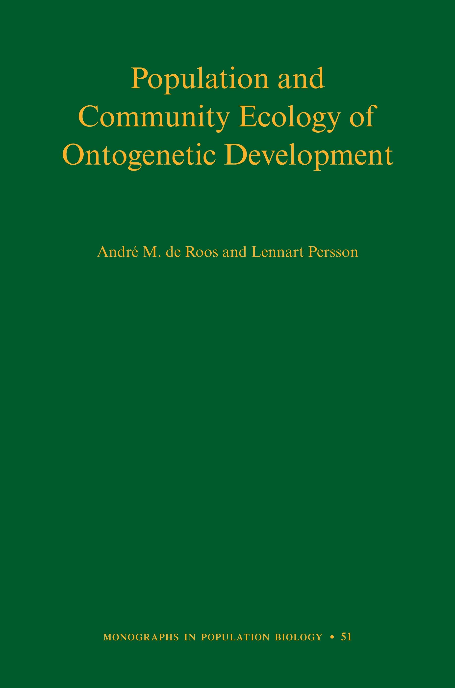Population and Community Ecology of Ontogenetic Development
