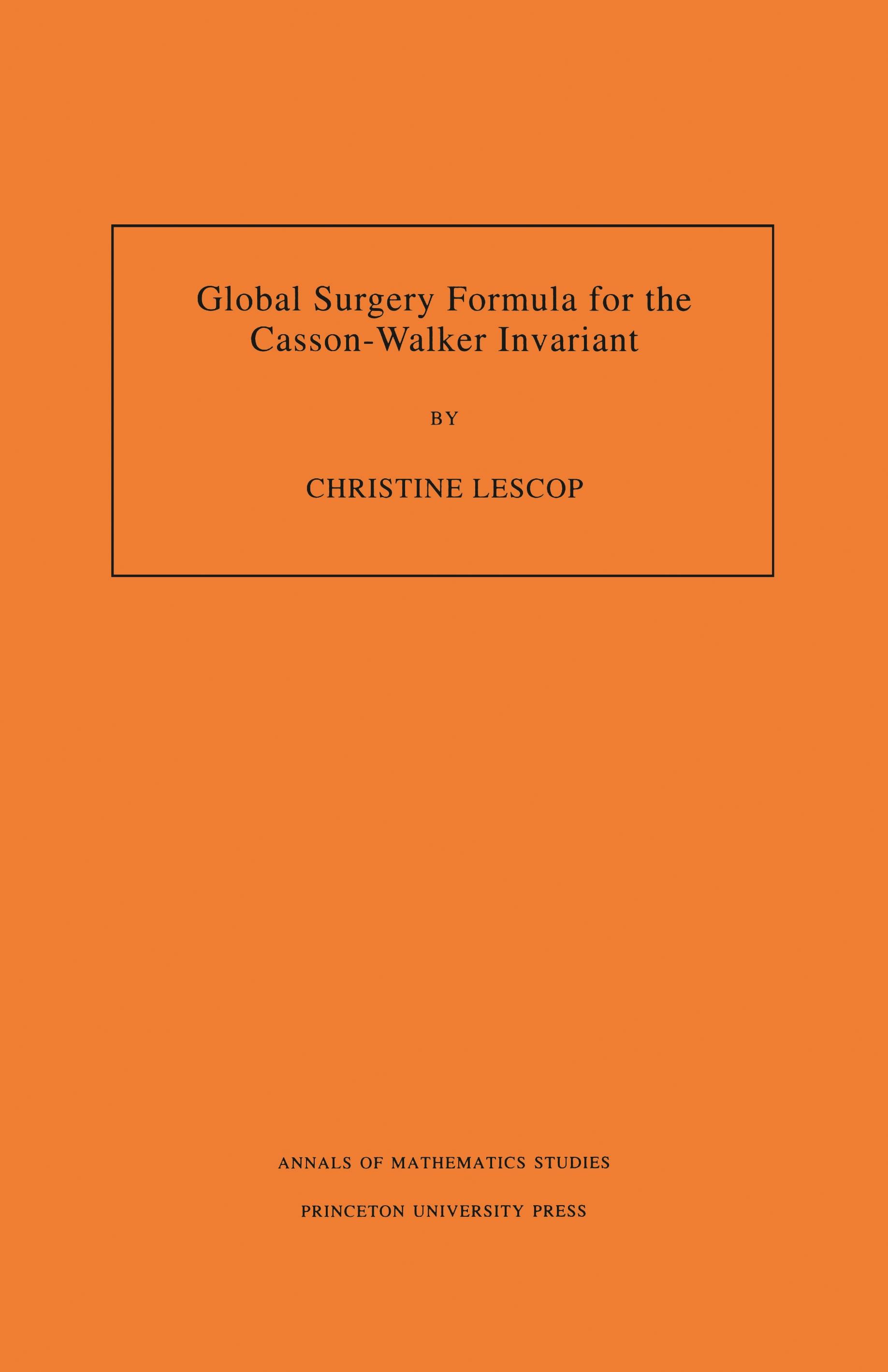 Global Surgery Formula for the Casson-Walker Invariant