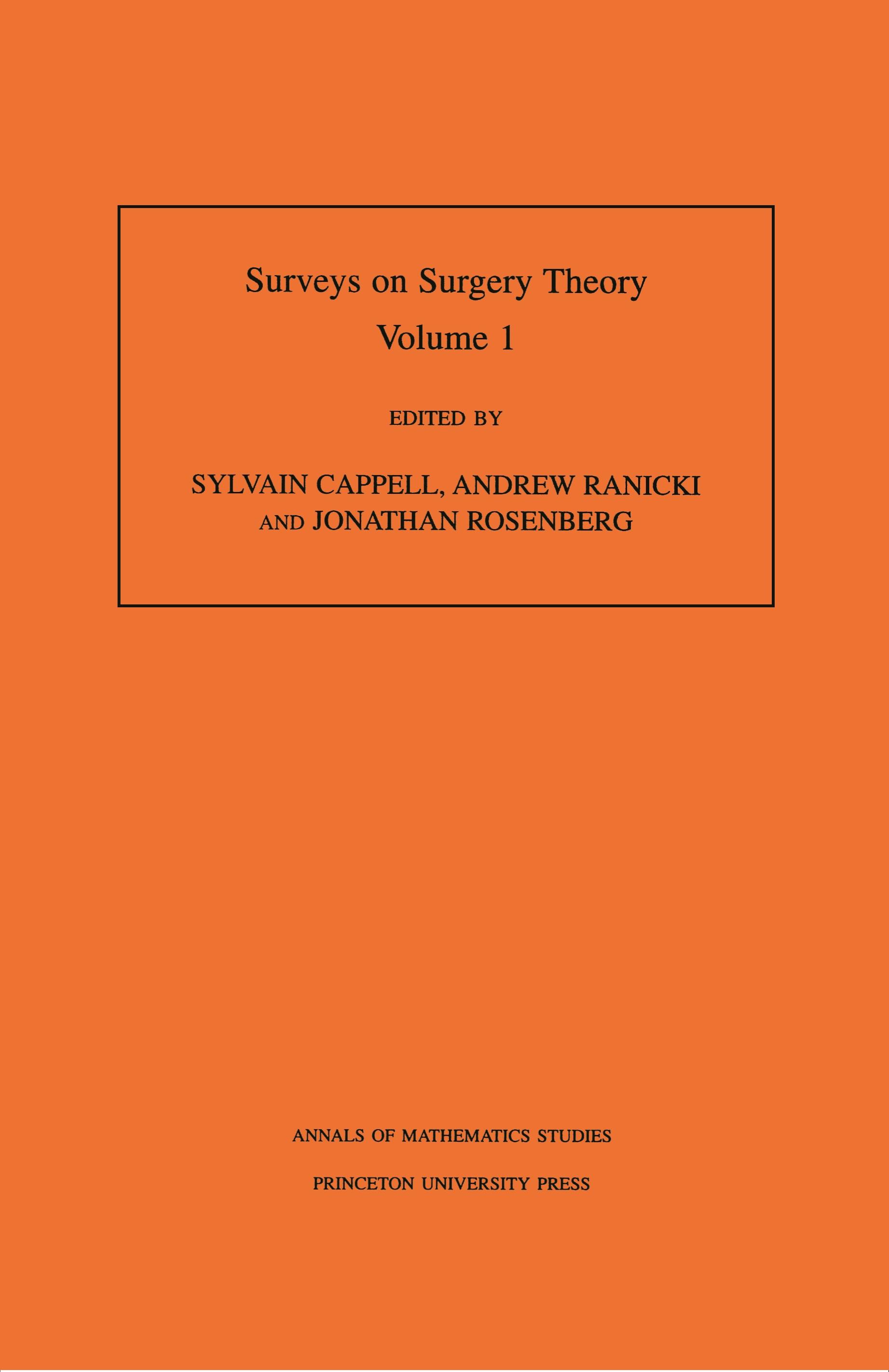 Surveys on Surgery Theory, Volume 1