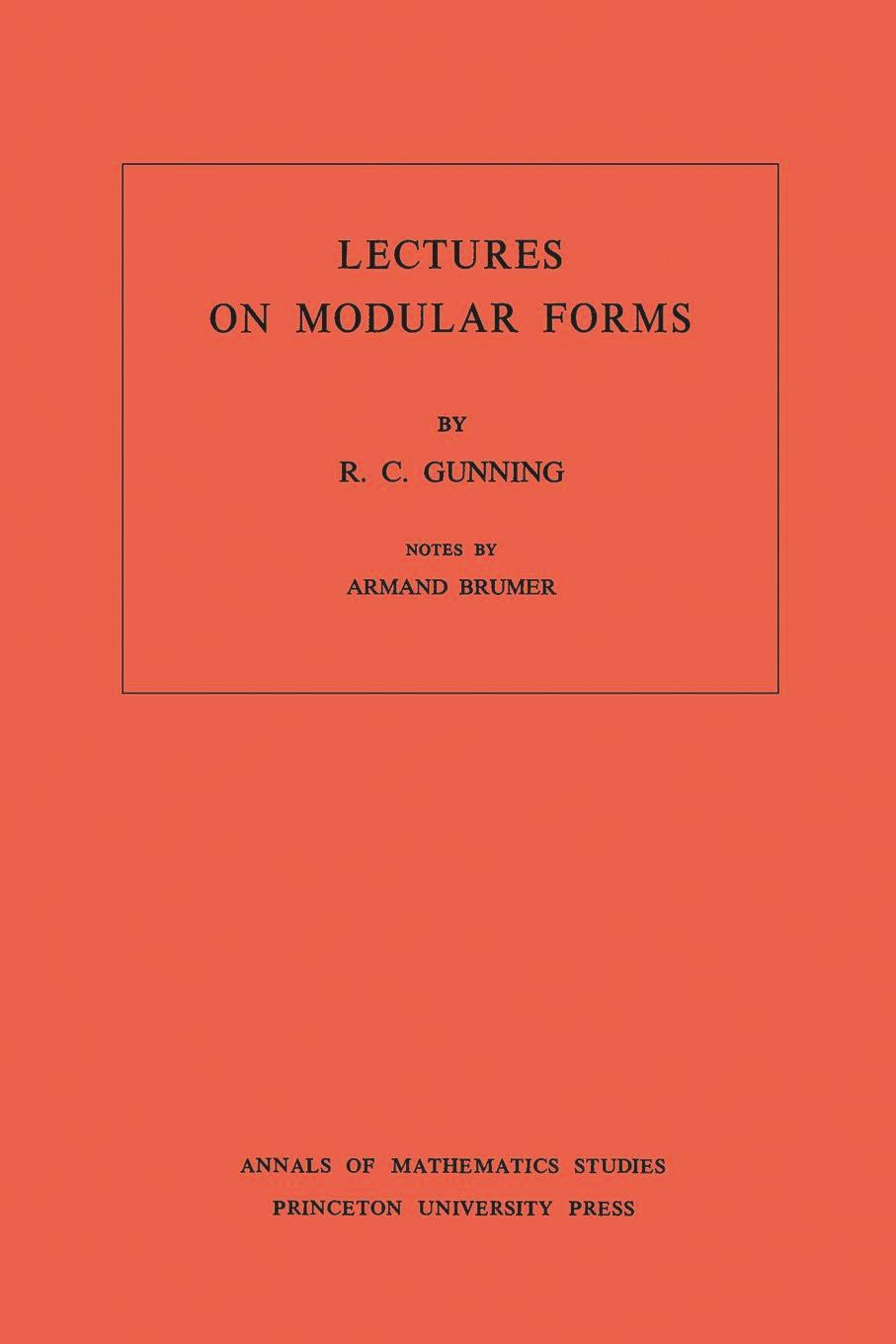 Lectures on Modular Forms
