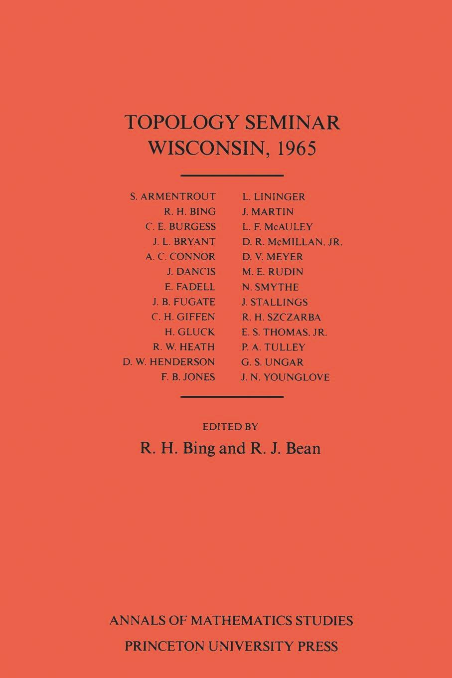 Topology Seminar Wisconsin, 1965