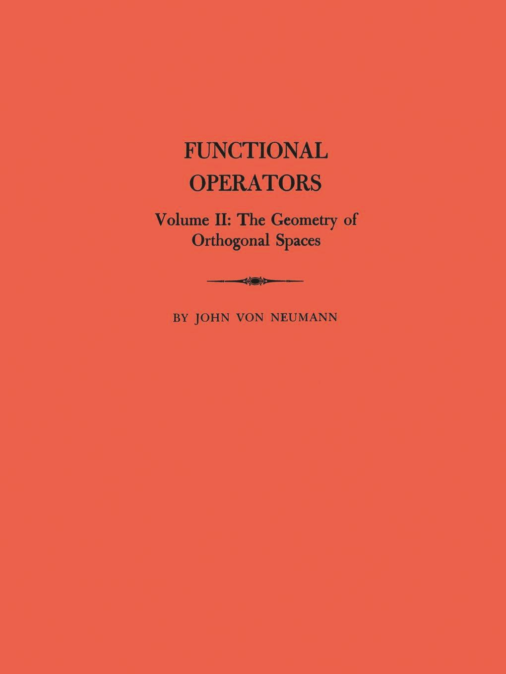 Functional Operators, Volume 2
