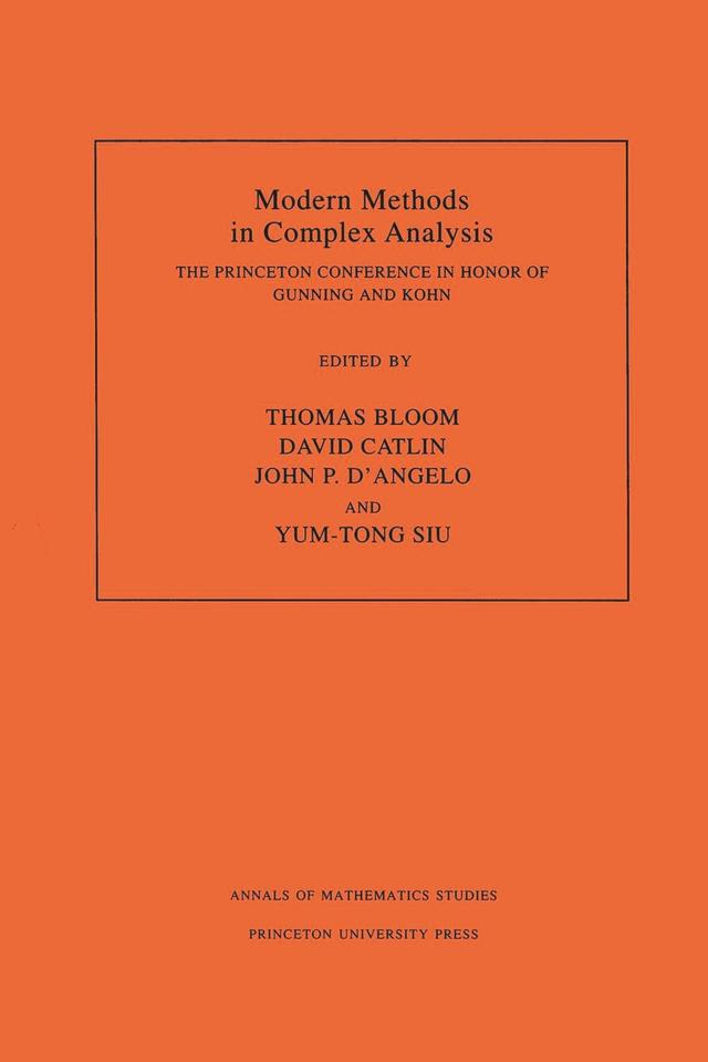 Modern Methods in Complex Analysis by David W. Catlin, John P. D'Angelo, Thomas Bloom, Yum-Tong Siu