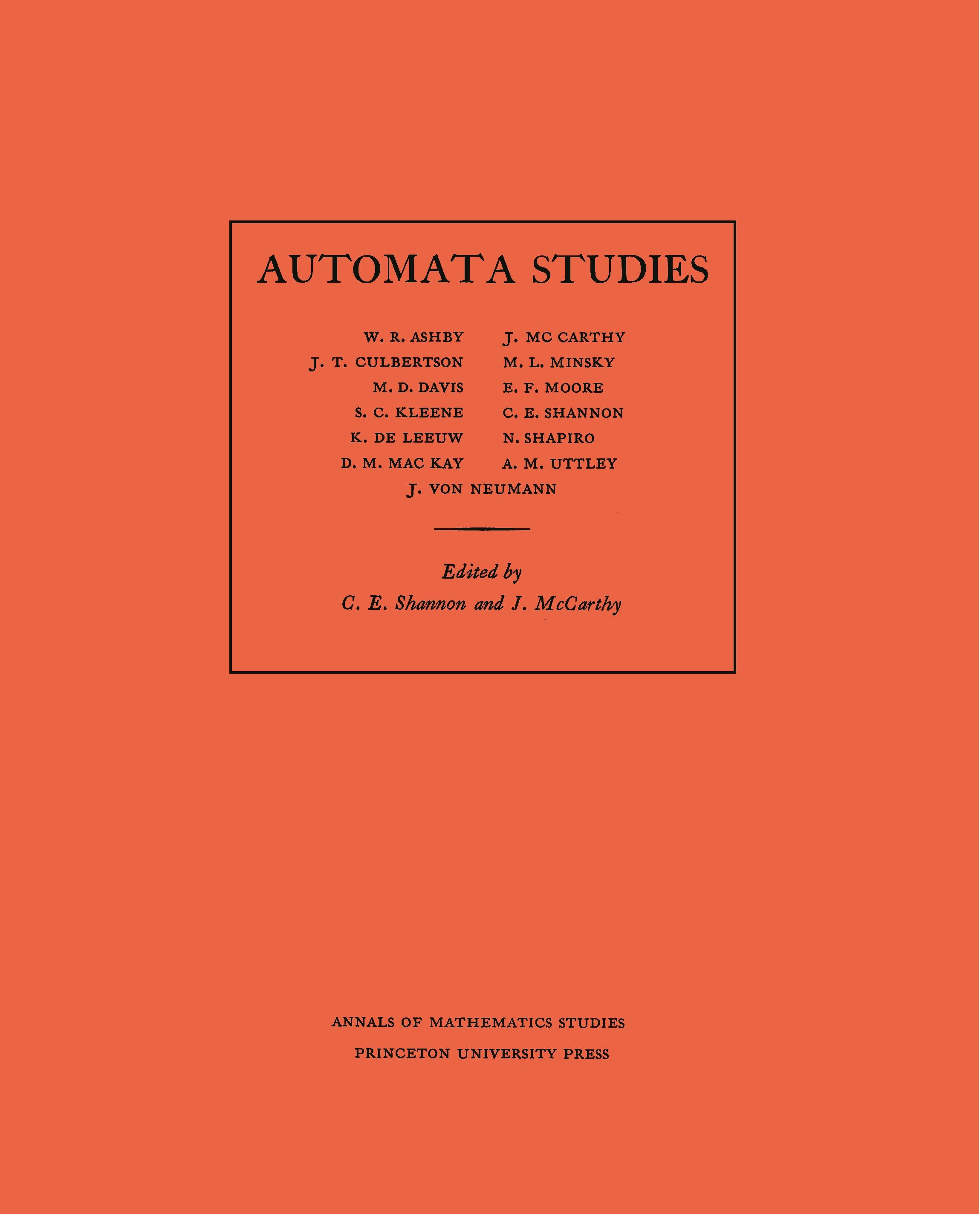 Automata Studies