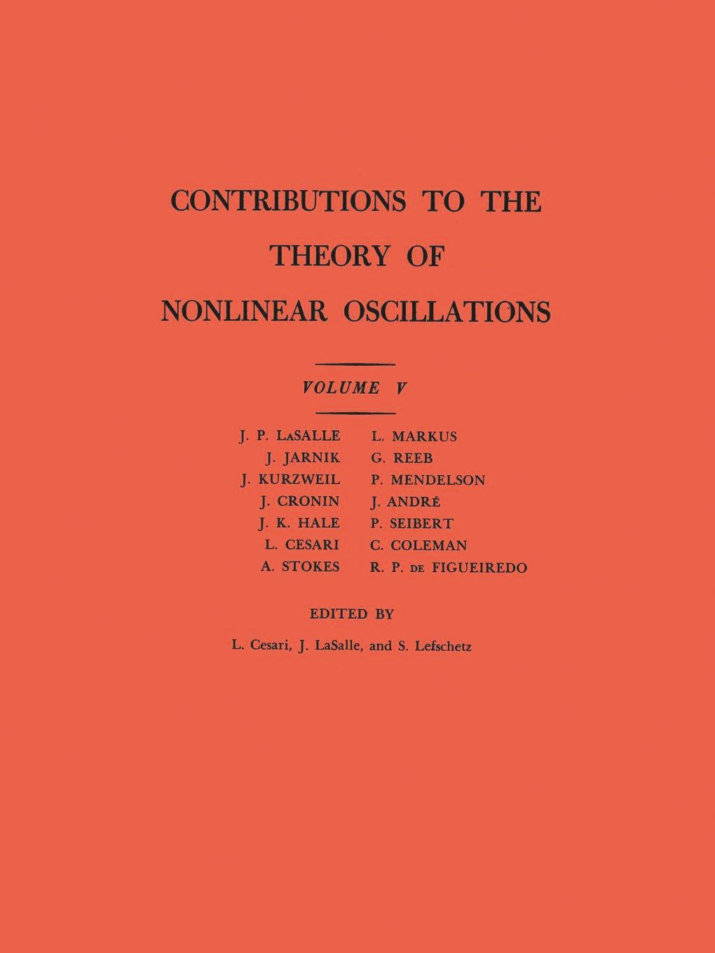 Contributions to the Theory of Nonlinear Oscillations, Volume V