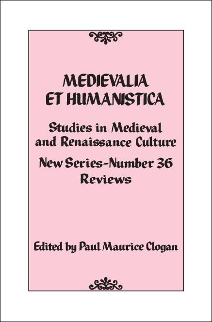 Medievalia et Humanistica, No. 36 by Albecht Classen, Annemarie Weyl Carr, Anthony Bale, Christoph Pieper, Craig M Nakashian, E L. Risden, Eva von Contzen, George G. Weindhardt, Jacob Riyeff, John Bugbee, John Garrison, José Carlos Redondo-Olmedilla, Julius Kirshner, Karen Green, Kate Dimitrova, Laura Smoller, Martin Ossikovski, Michael Renemann, Nicoletta Marcelli, Paul Maurice Clogan, Paul M. Clogan, Raymond J. Cormier, Richard Marsden, Robert Boenig, Robert E. Lerner, Romanus Cessario, Uwe Klaitter, Wolfgang Polleichtner, Z T. Kosztolnyik