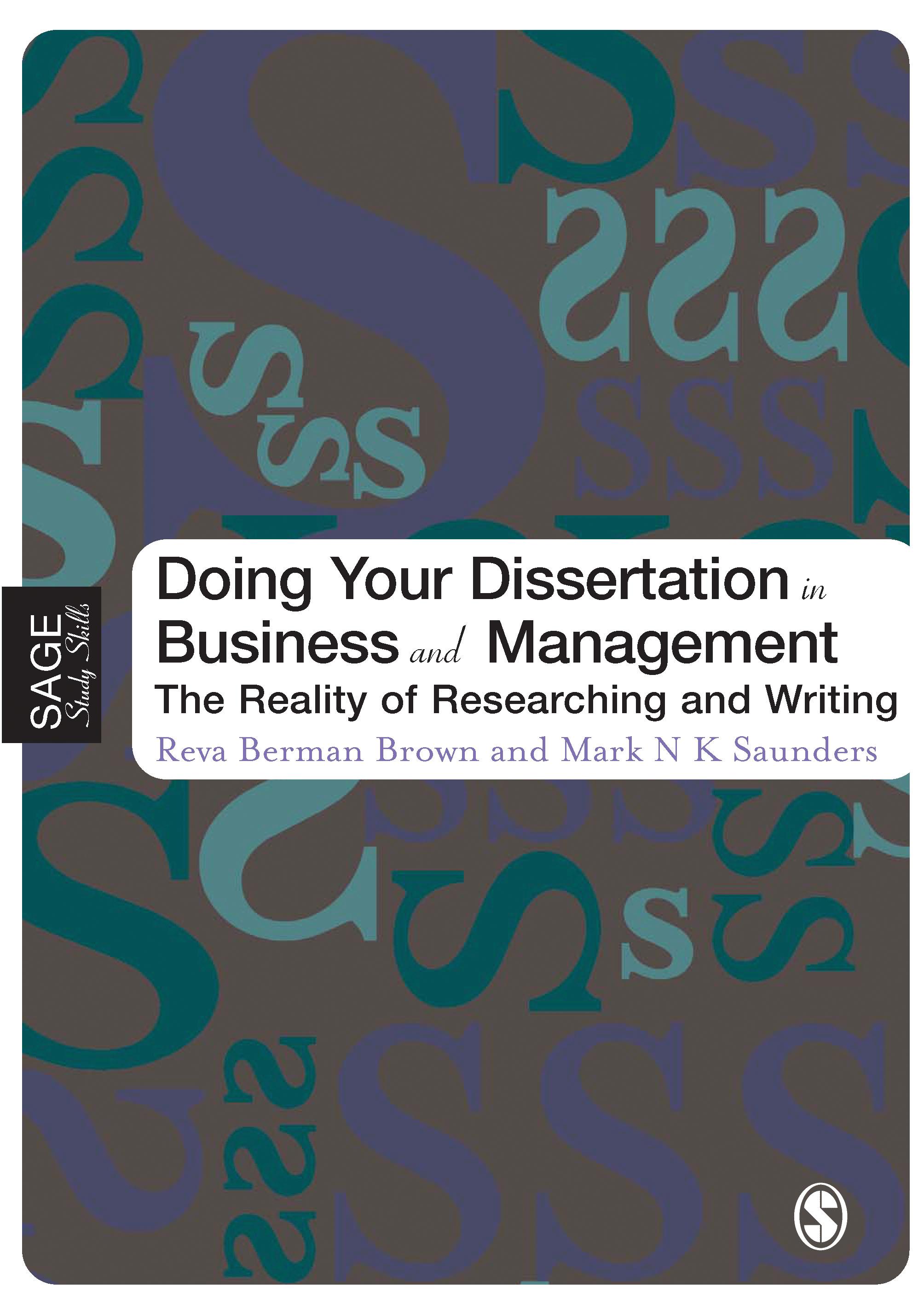 Doing Your Dissertation in Business and Management