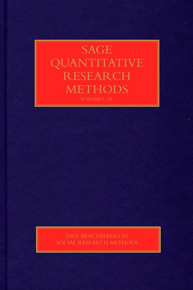 SAGE Quantitative Research Methods by W Paul Vogt
